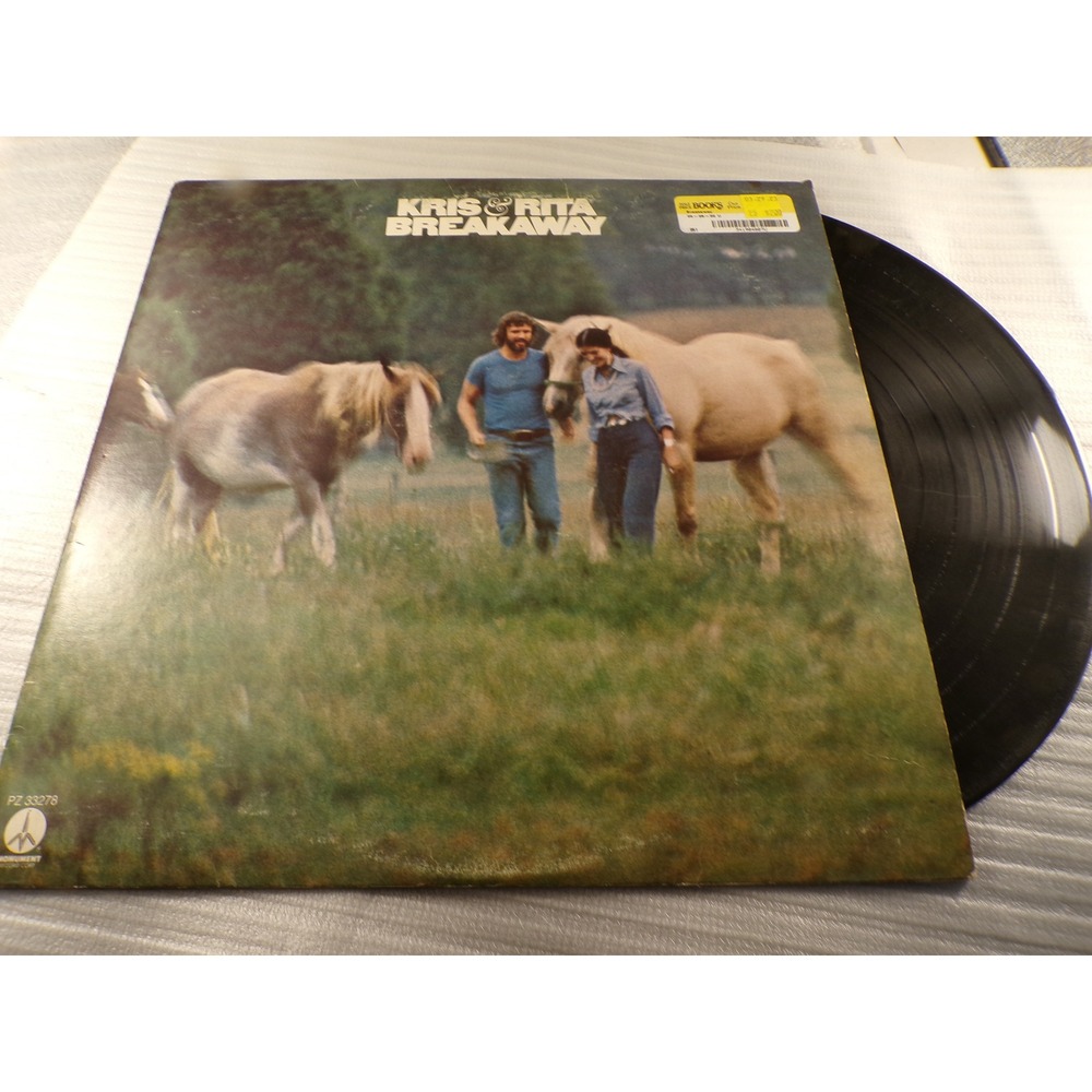 Kris Kristofferson Rita Coolidge Breakaway Vinyl LP 1974 Monument PZ Country